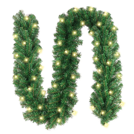 10Ft Artificial Christmas Green Garland Indoor Outdoor Holiday Party Decorations