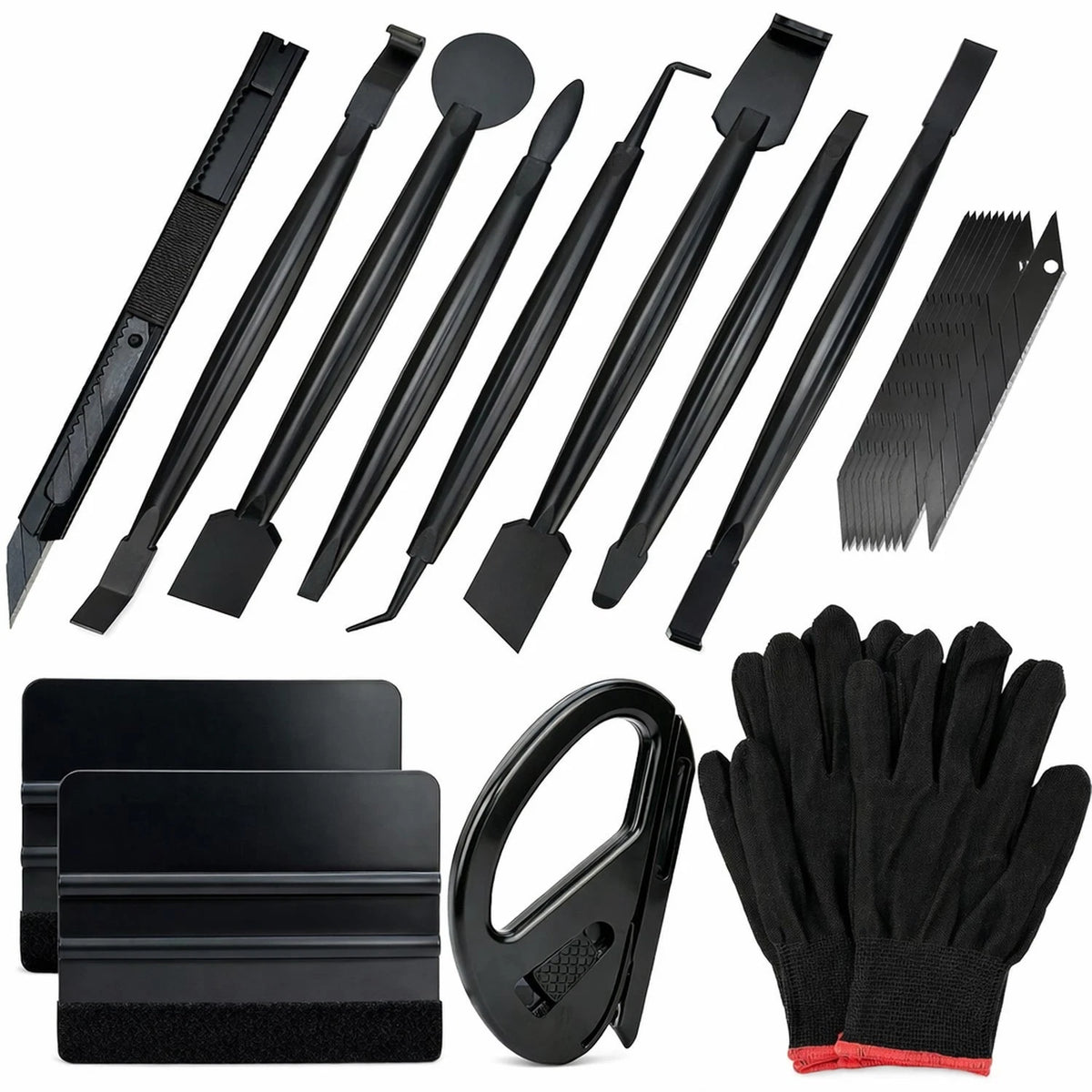 Automotive Pro Vinyl Wrap Kit Install Tool Knife Gloves Car Tint PPF Decal