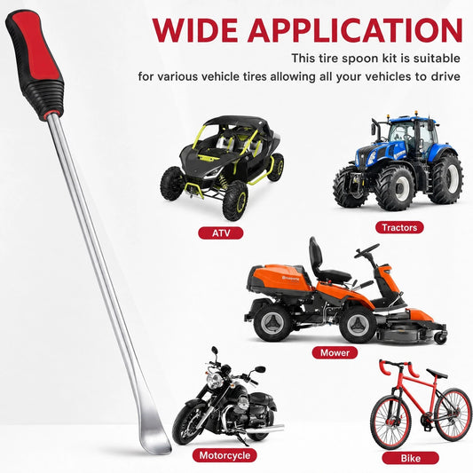 Professional Motorcycle Tire Changing Tool Steel Tire Spoon Lever Iron Tool Kit