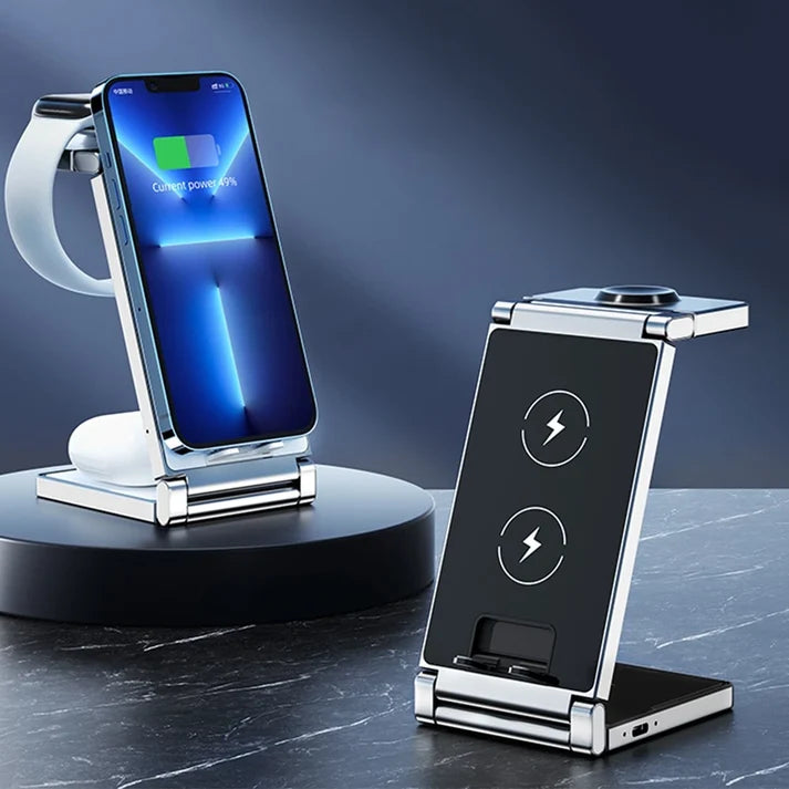 3-in-1 Wireless Charging Station for iPhone, Apple Watch & AirPods