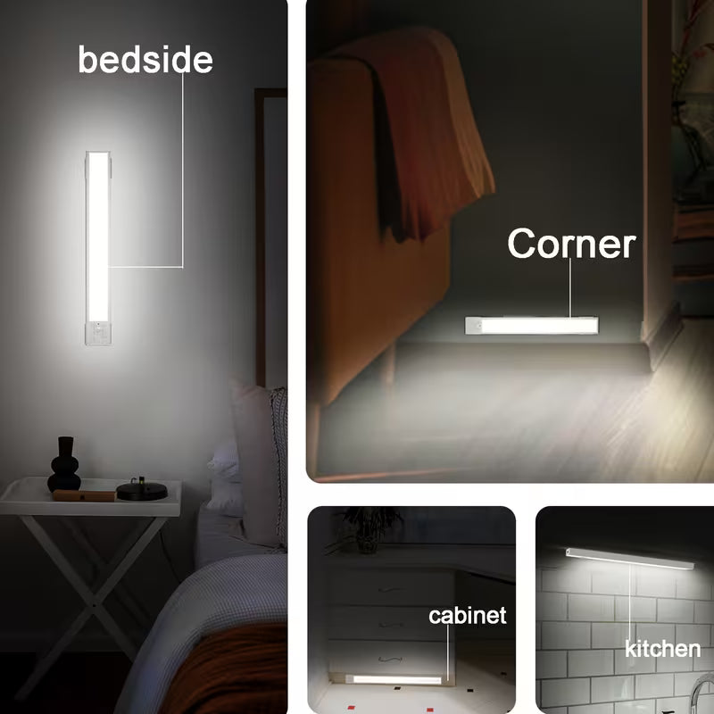 LED Motion Sensor Cabinet Light – Rechargeable Dimmable 3-Color Under Cabinet Light