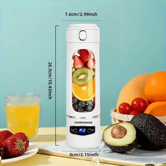 Portable USB Rechargeable Blender – 12-Blade Personal Smoothie Maker, 20.29 oz Travel Juicer Cup