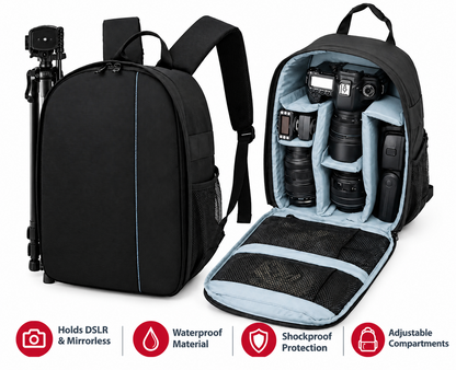 Waterproof Camera Backpack Shoulder Bag for Canon Nikon and Sony DSLR Cameras