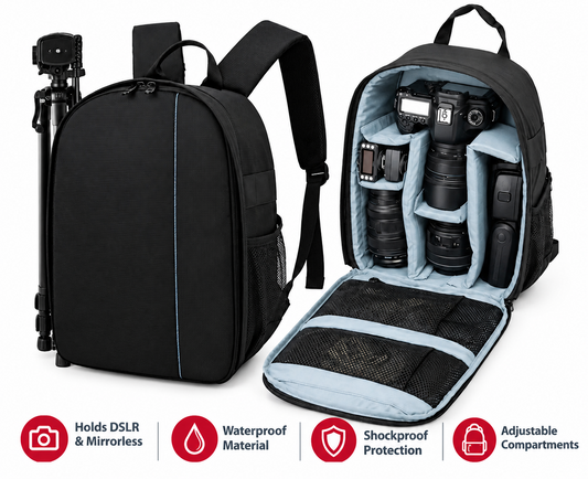 Waterproof Camera Backpack Shoulder Bag for Canon Nikon and Sony DSLR Cameras