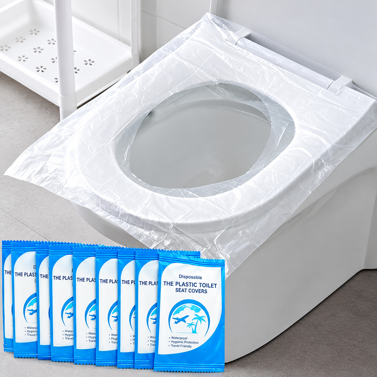 50PCS Disposable Travel Toilet Seat Covers – Waterproof & Portable