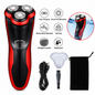 Men's Razor Rotary Waterproof Electric Shaver Pop-Up Trimmer Wet Dry Cordless