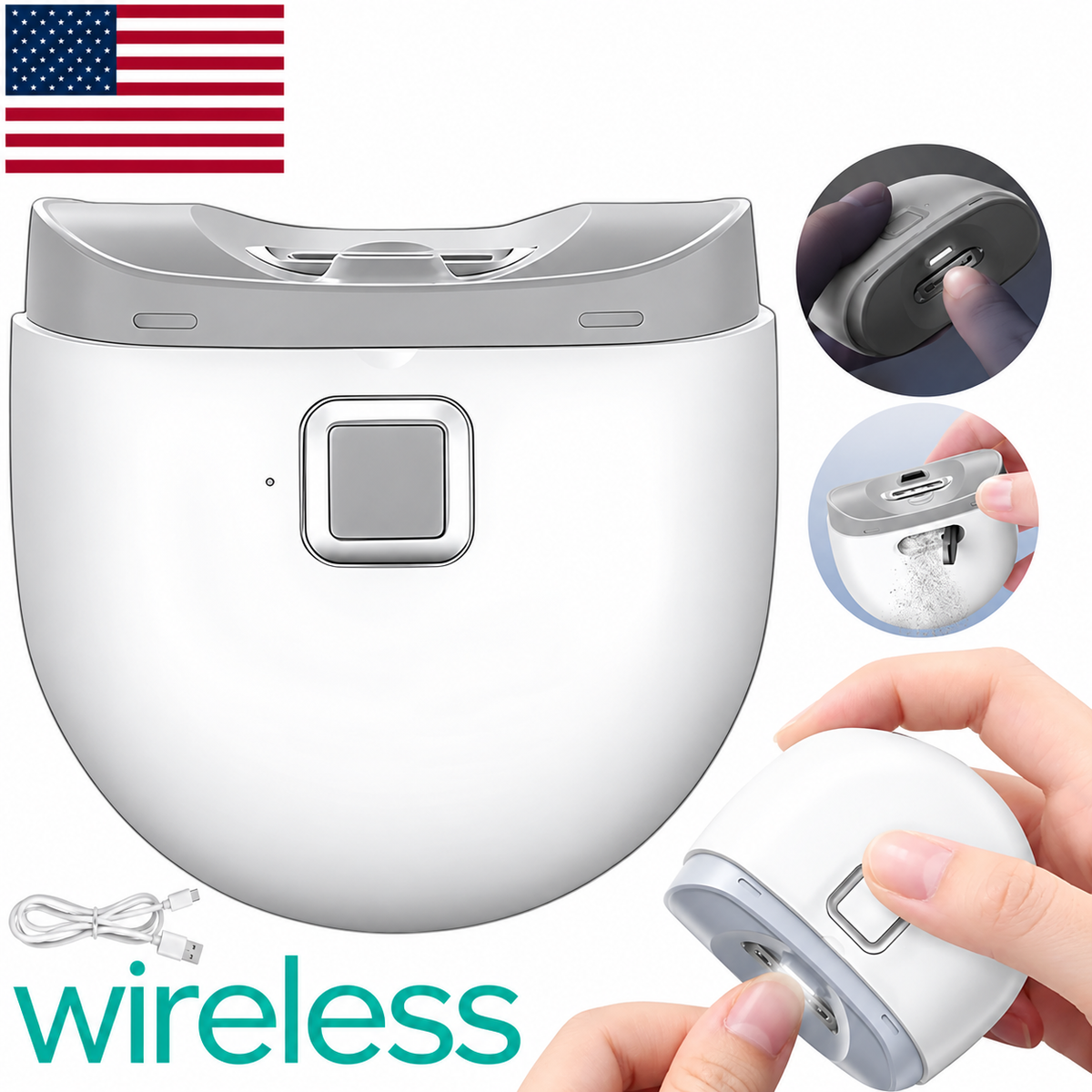 Safety Electric Nail Clipper Automatic Thick Nails Trimmer Professional Tool US