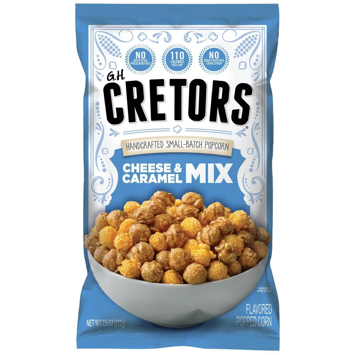 G.H. Cretors Handcrafted Small-Batch Popcorn Cheese & Caramel Mix 7.5 oz Bag