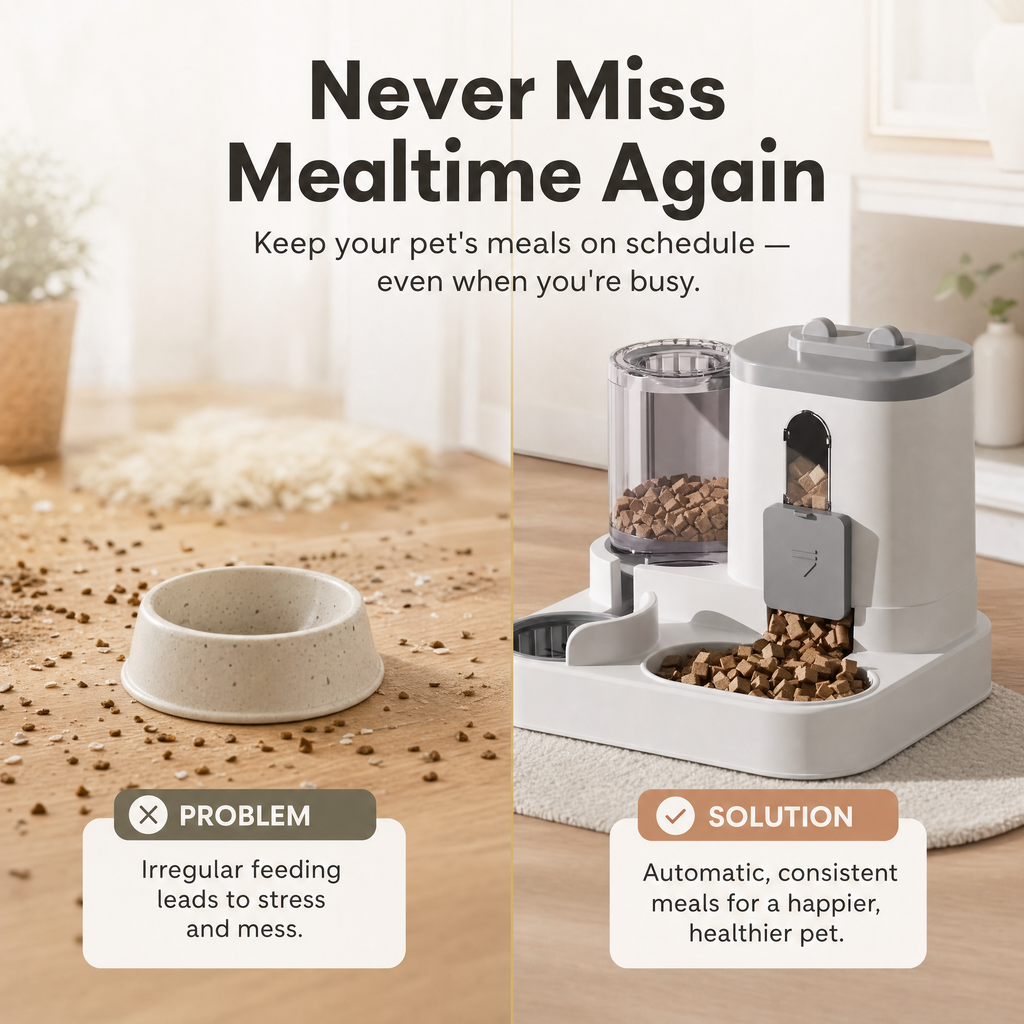 Automatic 2-in-1 Pet Feeder and Water Dispenser