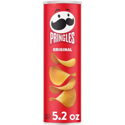 Pringles ORIGINAL Flavored Potato Chips Snack Crisps 5.2 oz Can
