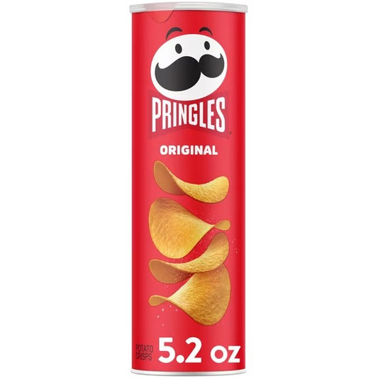 Pringles ORIGINAL Flavored Potato Chips Snack Crisps 5.2 oz Can