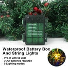 10FT Lighted Christmas Garland Pine Garland Decor with 50LED Lights Remote Timer