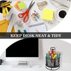 Large Pen Holder Pencil Holder with 4 Compartments for Desk Office Home School
