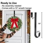 24" Christmas Decor Prelit Christmas Wreath with 50 LED Lights 8 Lighting Modes