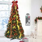 6ft Pop up Christmas Tree Prelit Pull up Christmas Tree with Lights Party Decor