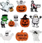 10Pcs Halloween Yard Signs with Stakes Pumpkin Ghost Monster Props Outdoor Decor