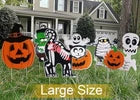 10Pcs Halloween Yard Signs with Stakes Pumpkin Ghost Monster Props Outdoor Decor