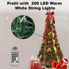 6ft Pop up Christmas Tree Prelit Pull up Christmas Tree with Lights Party Decor