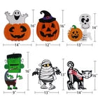 10Pcs Halloween Yard Signs with Stakes Pumpkin Ghost Monster Props Outdoor Decor
