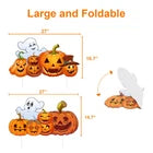 Halloween Decorations 2Pcs Ghost Pumpkin Decor Outdoor Yard Signs Stakes Prop