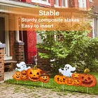 Halloween Decorations 2Pcs Ghost Pumpkin Decor Outdoor Yard Signs Stakes Prop