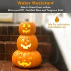 14" Halloween Jack O Lantern 3 Tiers Prelit Plastic Pumpkin Light Indoor Outdoor