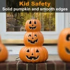 14" Halloween Jack O Lantern 3 Tiers Prelit Plastic Pumpkin Light Indoor Outdoor