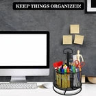 Large Pen Holder Pencil Holder with 4 Compartments for Desk Office Home School