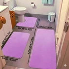 3 PC Bathroom Non-Slip Bath Mat Set Floor Mat Bedroom Carpet Laundry Room Mat