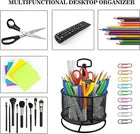 Large Pen Holder Pencil Holder with 4 Compartments for Desk Office Home School