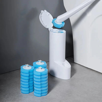 Disposable Toilet Brush Bathroom Bowl Cleaning Set Tool Replacement Heads Refill