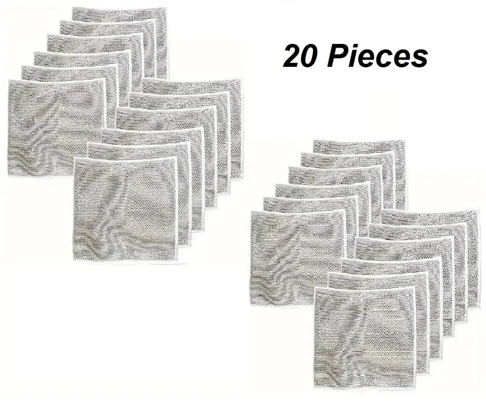 20 Non Scratch Wire Dishwashing Rag Microfiber Cleaning Cloth for Washing Dishes