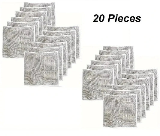 20 Non Scratch Wire Dishwashing Rag Microfiber Cleaning Cloth for Washing Dishes