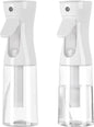 2Pc White Continuous Spray Bottles For Hair Spray Mist Saloon Kitchen Oil 200ml