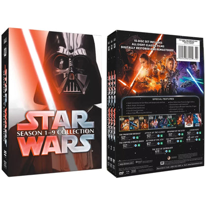 Star Wars Season 1-9 15-Disc DVD Complete 9 Movie Collection Saga