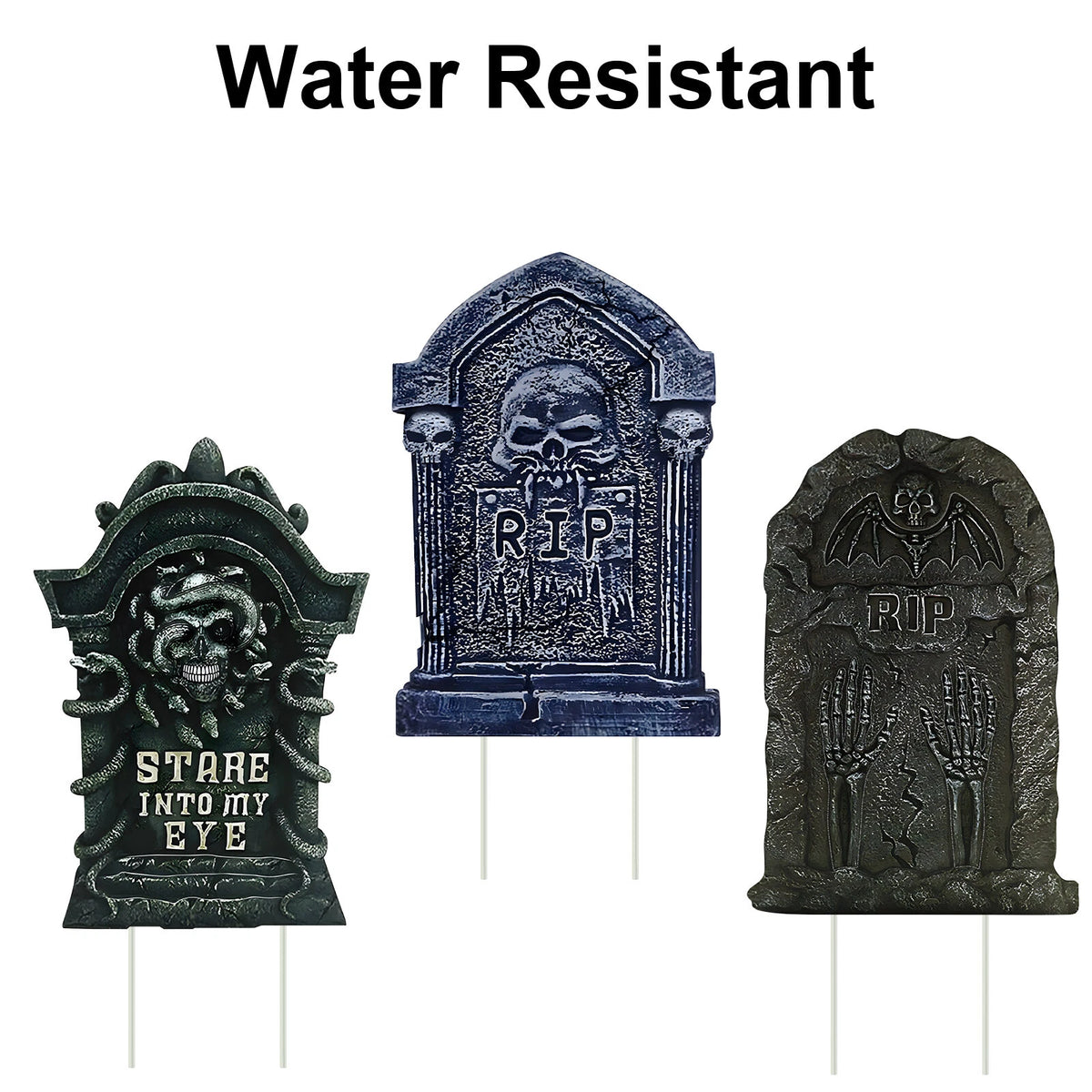 10Pcs Halloween Tombstone Gravestone Decorations Graveyard Headstone Yard Signs