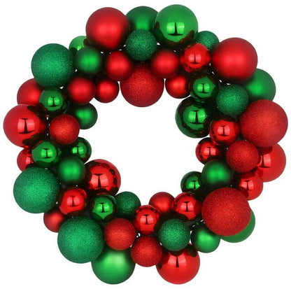 14" Christmas Ball Wreath Decoration for Xmas Door Window Wall Party Decoration