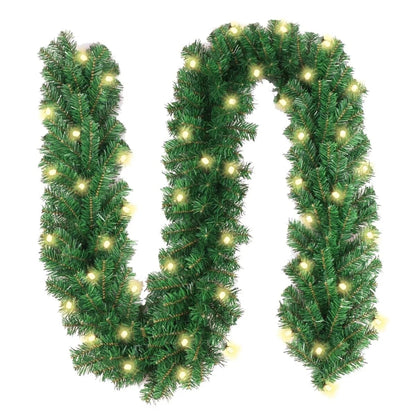 10Ft Artificial Christmas Green Garland Indoor Outdoor Holiday Party Decorations