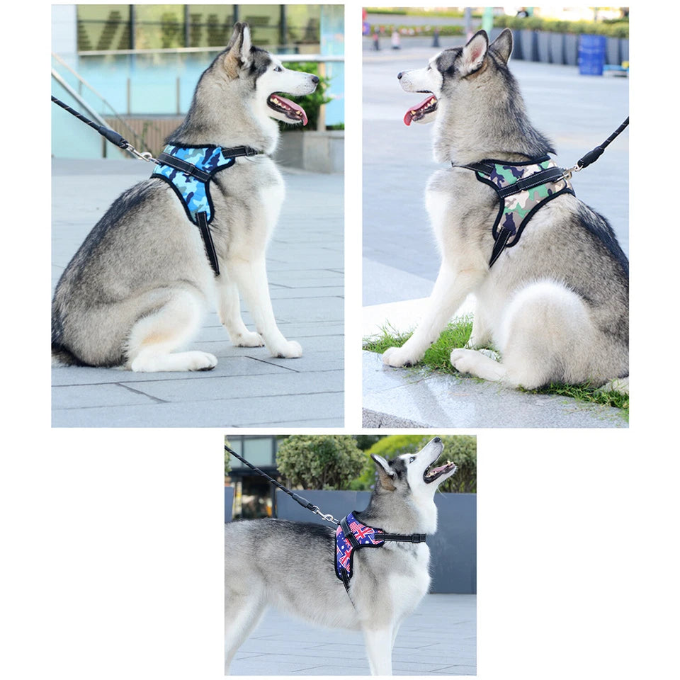 No Pull Dog Pet Harness Adjustable Control Vest Dogs Reflective XS S M Large XXL