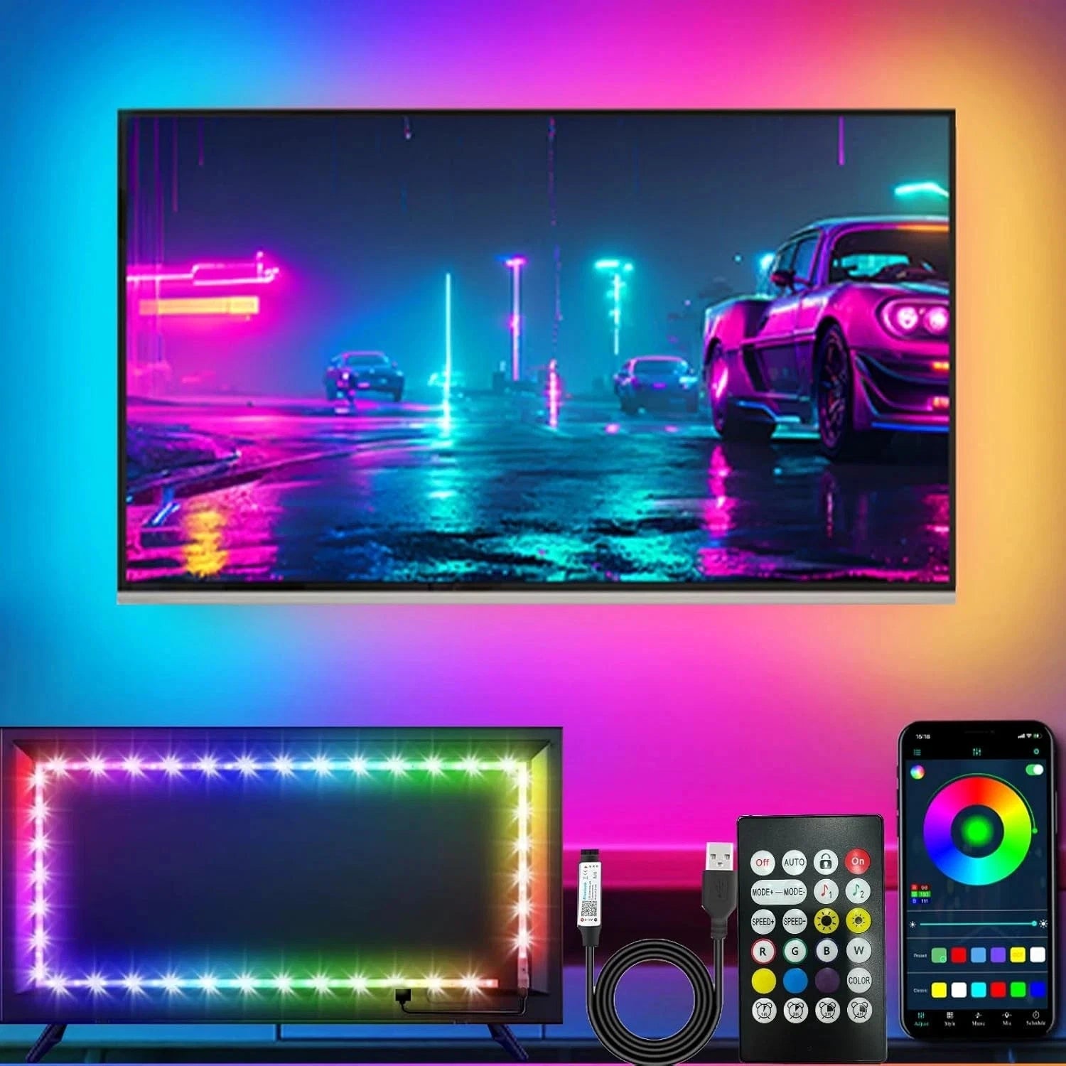 RGB LED TV Backlight – 16.4FT