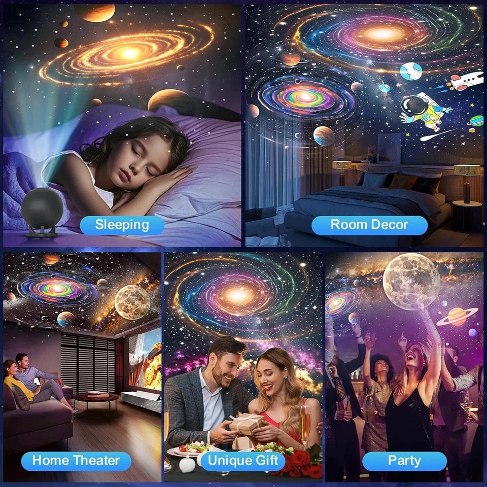 HD Galaxy Star Projector Night Light