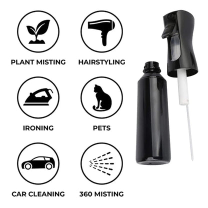 Continuous Mist Hair Spray Bottle Barber Water Sprayer Salon Plant Mister
