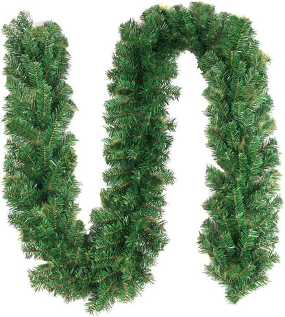 10Ft Artificial Christmas Green Garland Indoor Outdoor Holiday Party Decorations