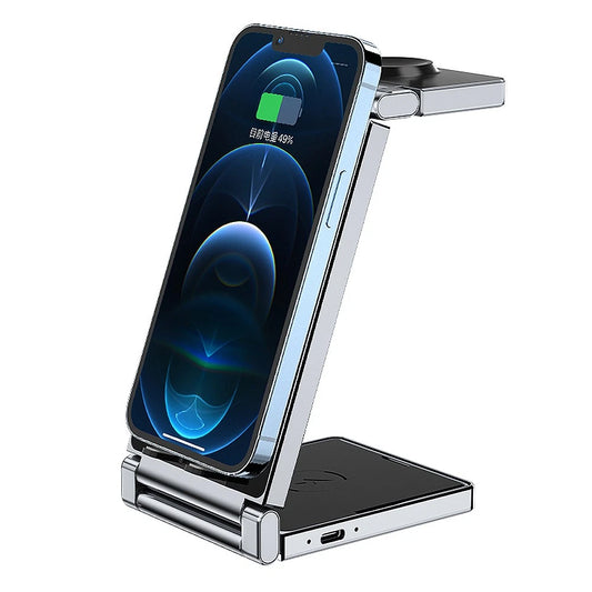 3-in-1 Wireless Charging Station for iPhone, Apple Watch & AirPods