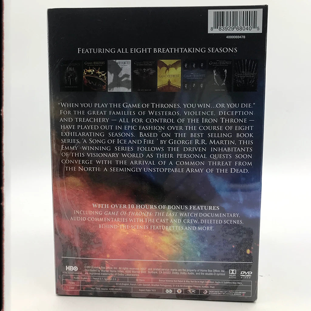 Game of Thrones Complete Series Seasons 1-8(DVD 38-Disc ) New & Sealed Free Ship