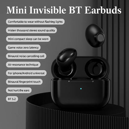2026 NEW Mini Earbuds Invisible Sleep Headphone Bluetooth 5.2 Earphones Wireless