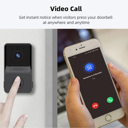 WiFi Ring Doorbell 1080P HD Security Camera Wireless Door Bell Camera With Chime