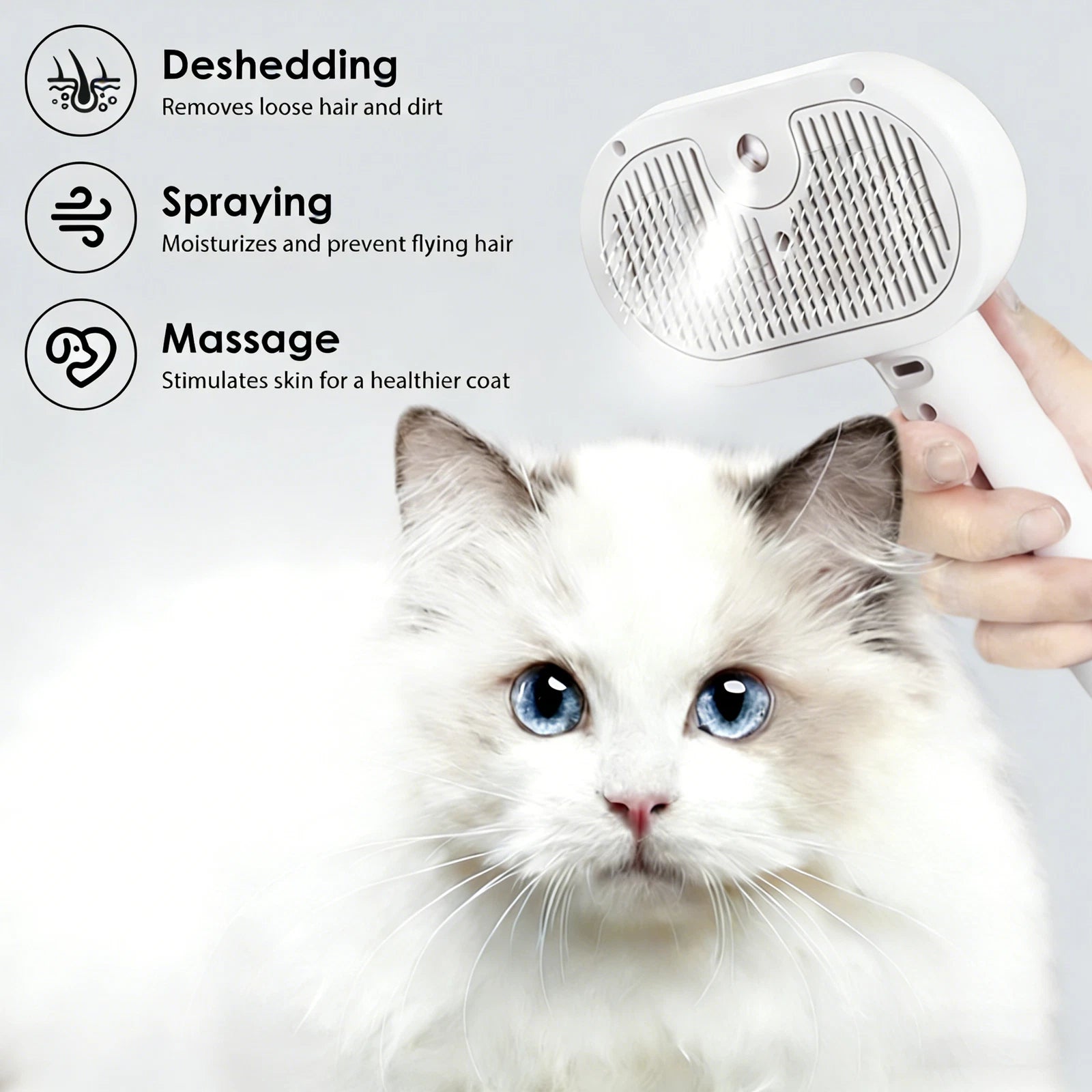 3-in-1 Steam Pet Brush