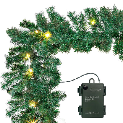 10Ft Artificial Christmas Green Garland Indoor Outdoor Holiday Party Decorations