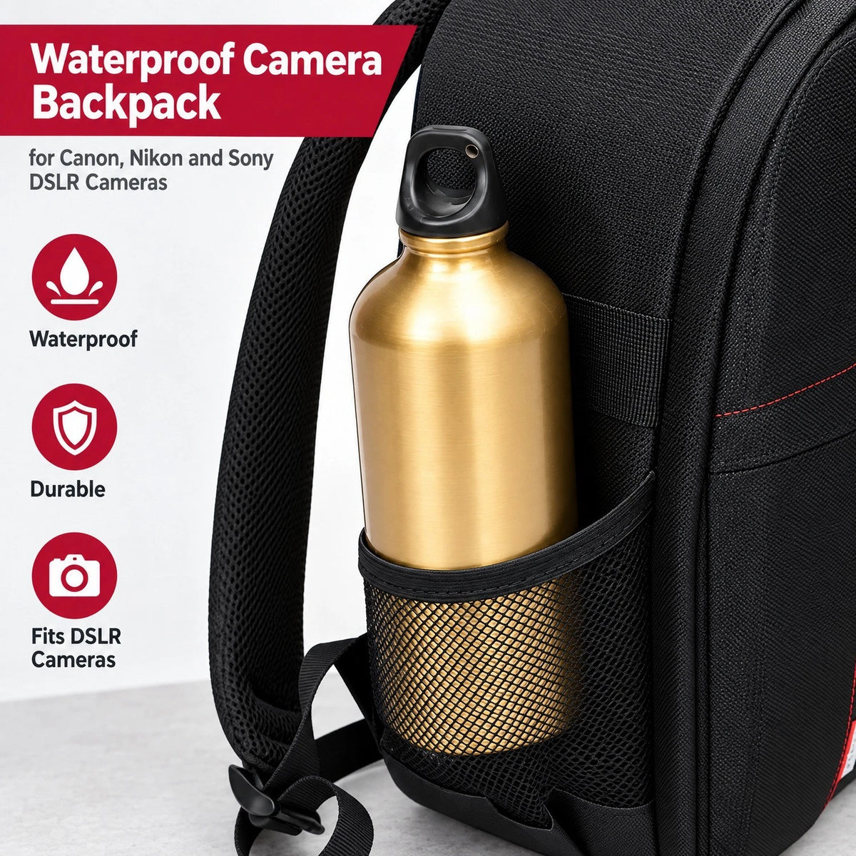 Waterproof Camera Backpack Shoulder Bag for Canon Nikon and Sony DSLR Cameras
